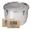 Pote Hermético Aço Inox Cvault 8l + 2 Boveda 62% 67g